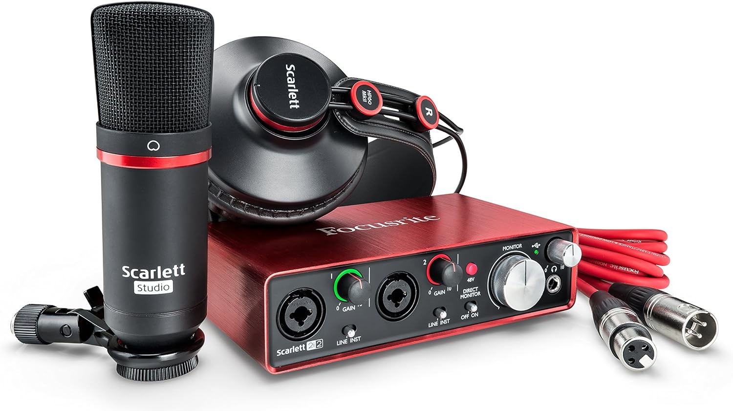 Amazon.com: Focusrite Scarlett 2i2 Studio (2nd Gen) USB Audio Interface and Recording Bundle with Pro Tools | First: Musical Instruments